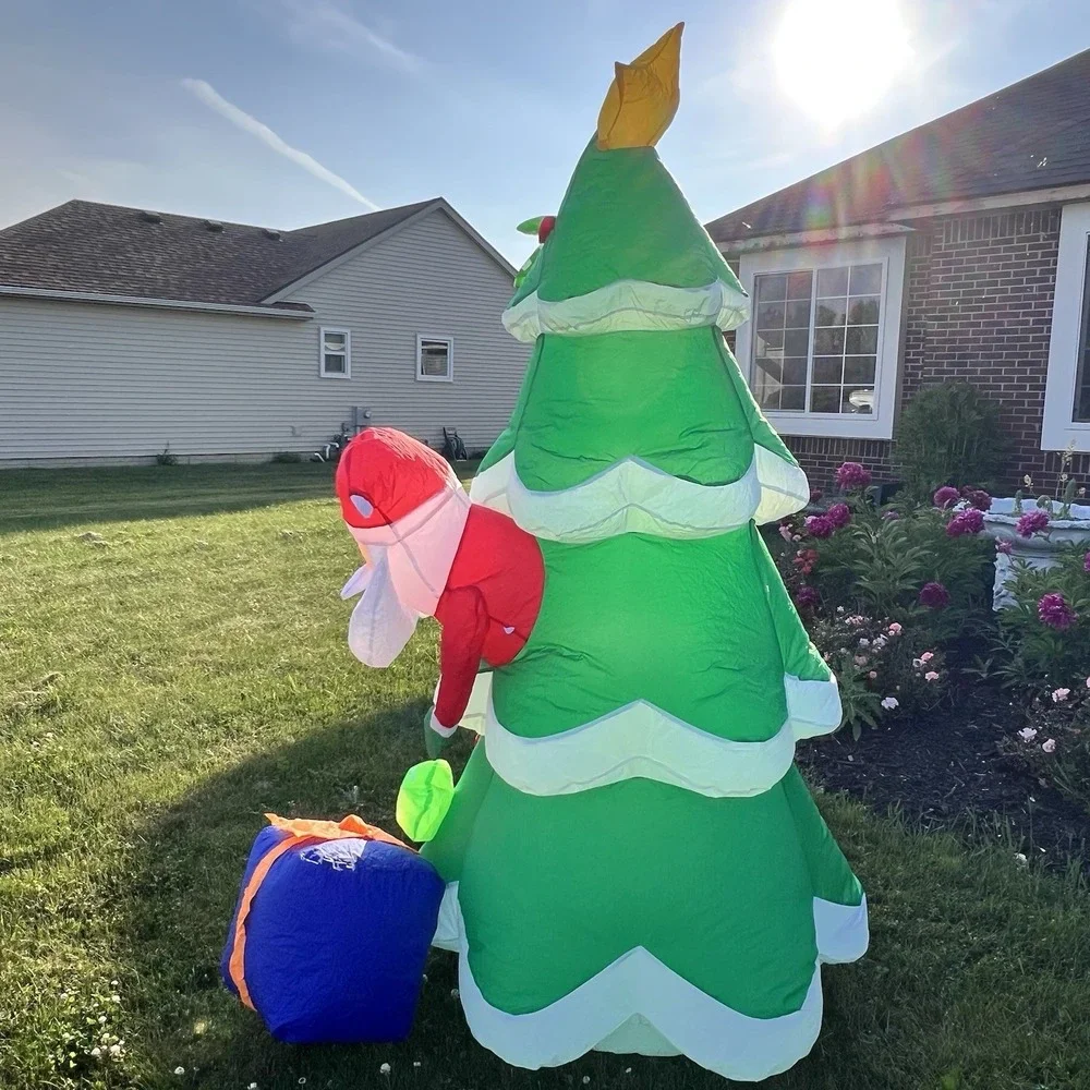 7FT Inflatable Christmas Tree LED Lights Blow up Outdoor Yard Party Decoration